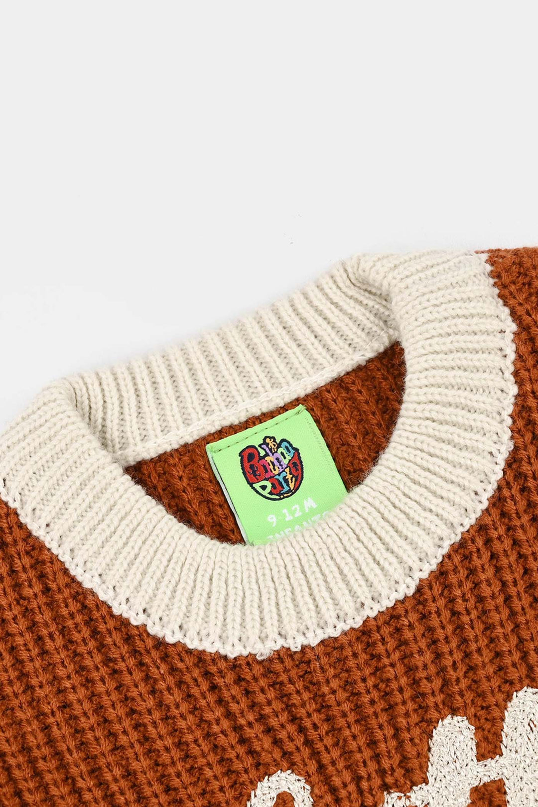 Infant Boys Acrylic Sweater-Pumpkin-D.Orange