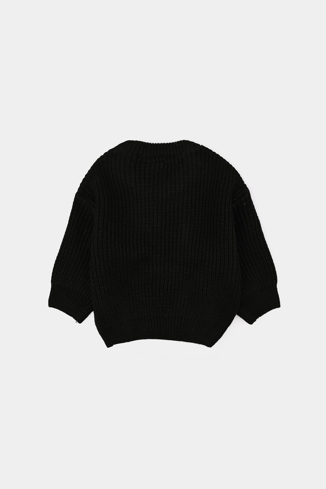 Infant Boys Acrylic Sweater-Dino Munch - BLACK