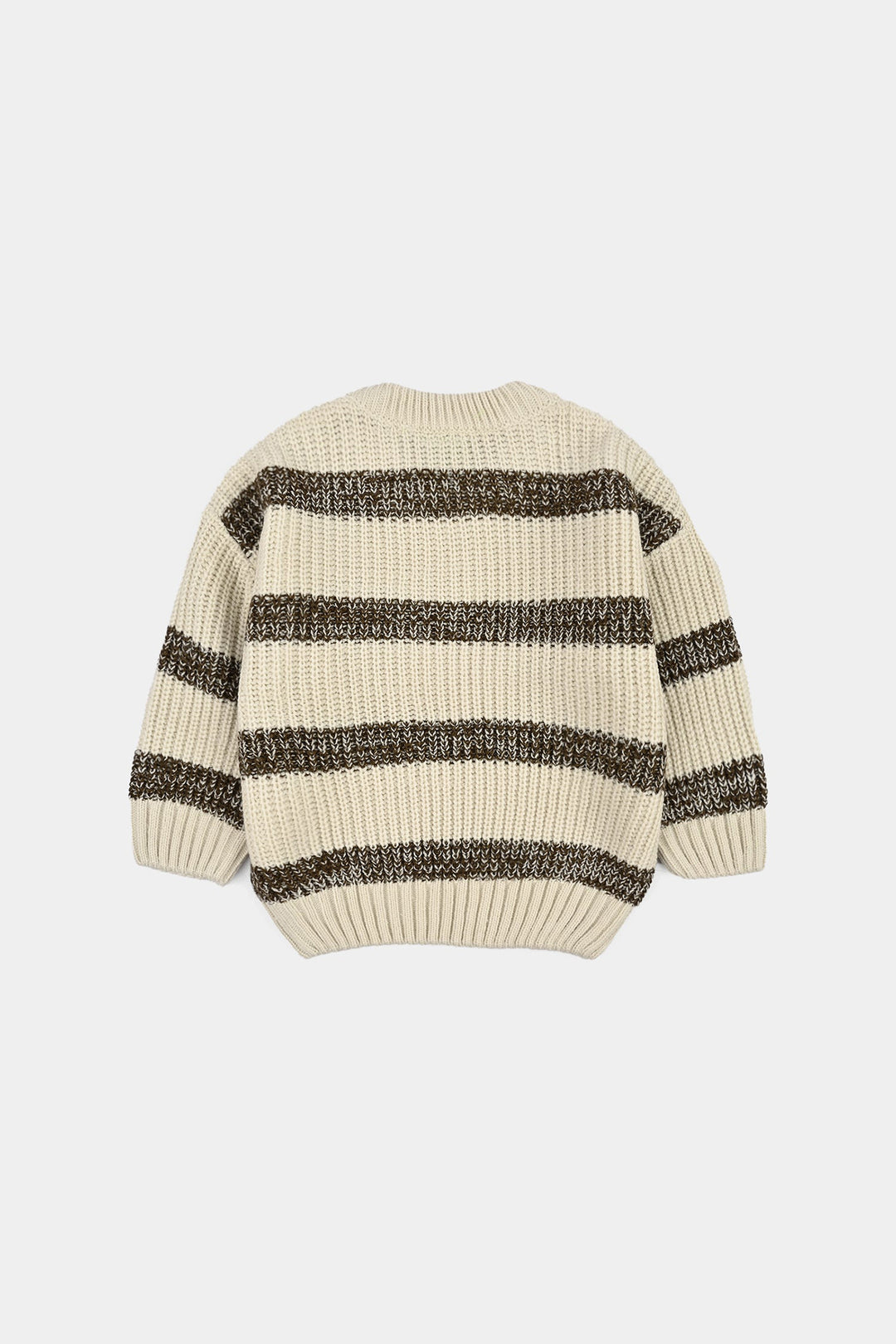 Infant Boys Acrylic Sweater-Cool Dude-Brown/Off White