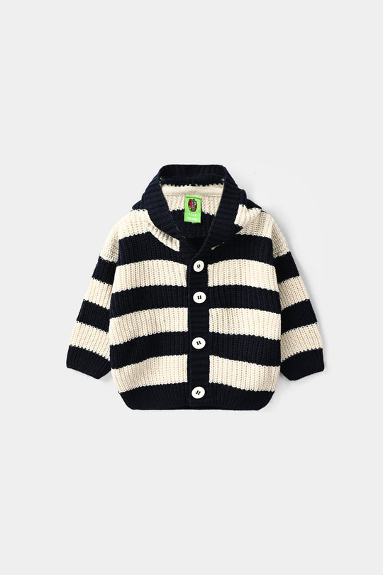 Infant Boys Acrylic Sweater-Norway - Navy/White