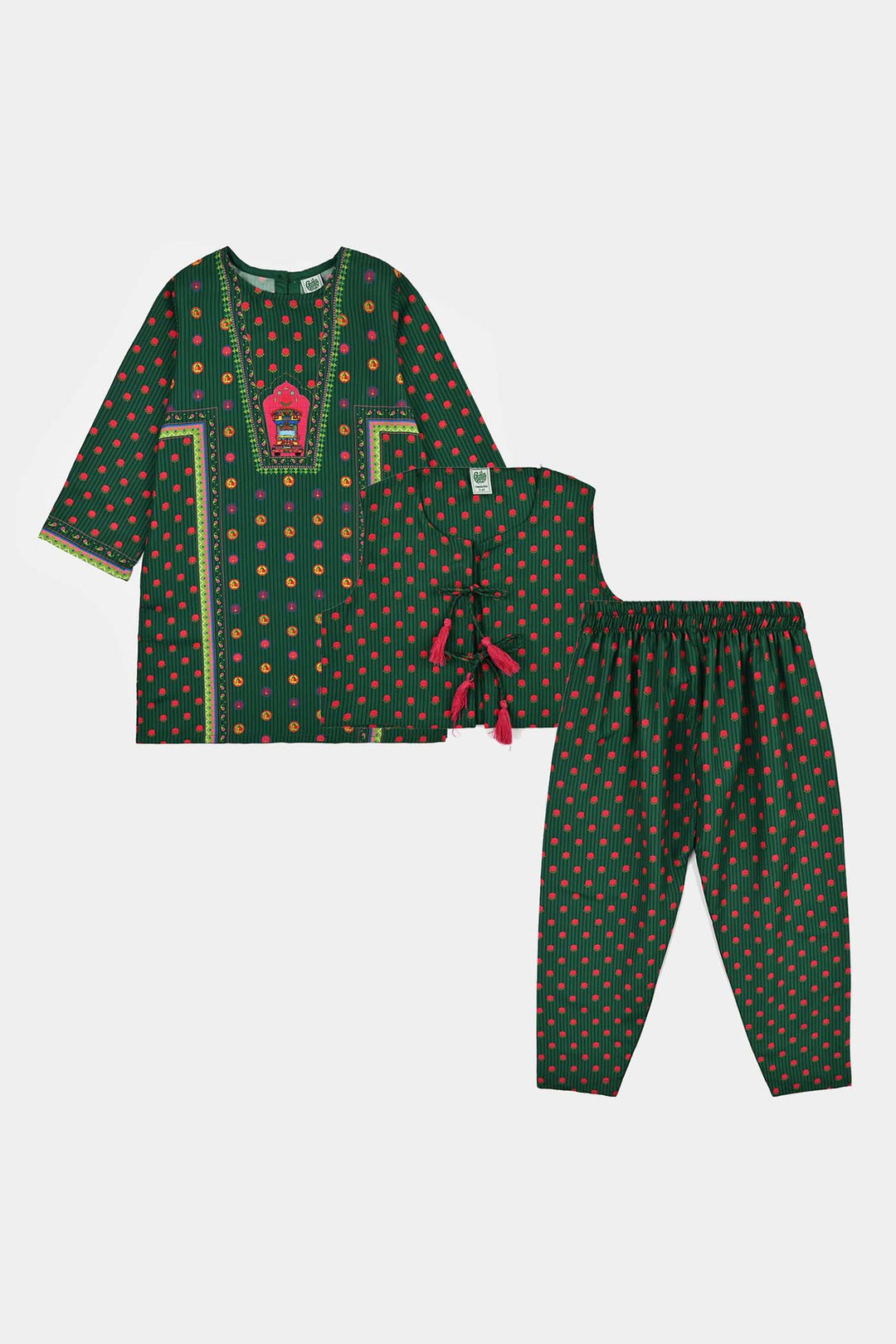 Girls Poly Lawn 3Pcs Truck-Green