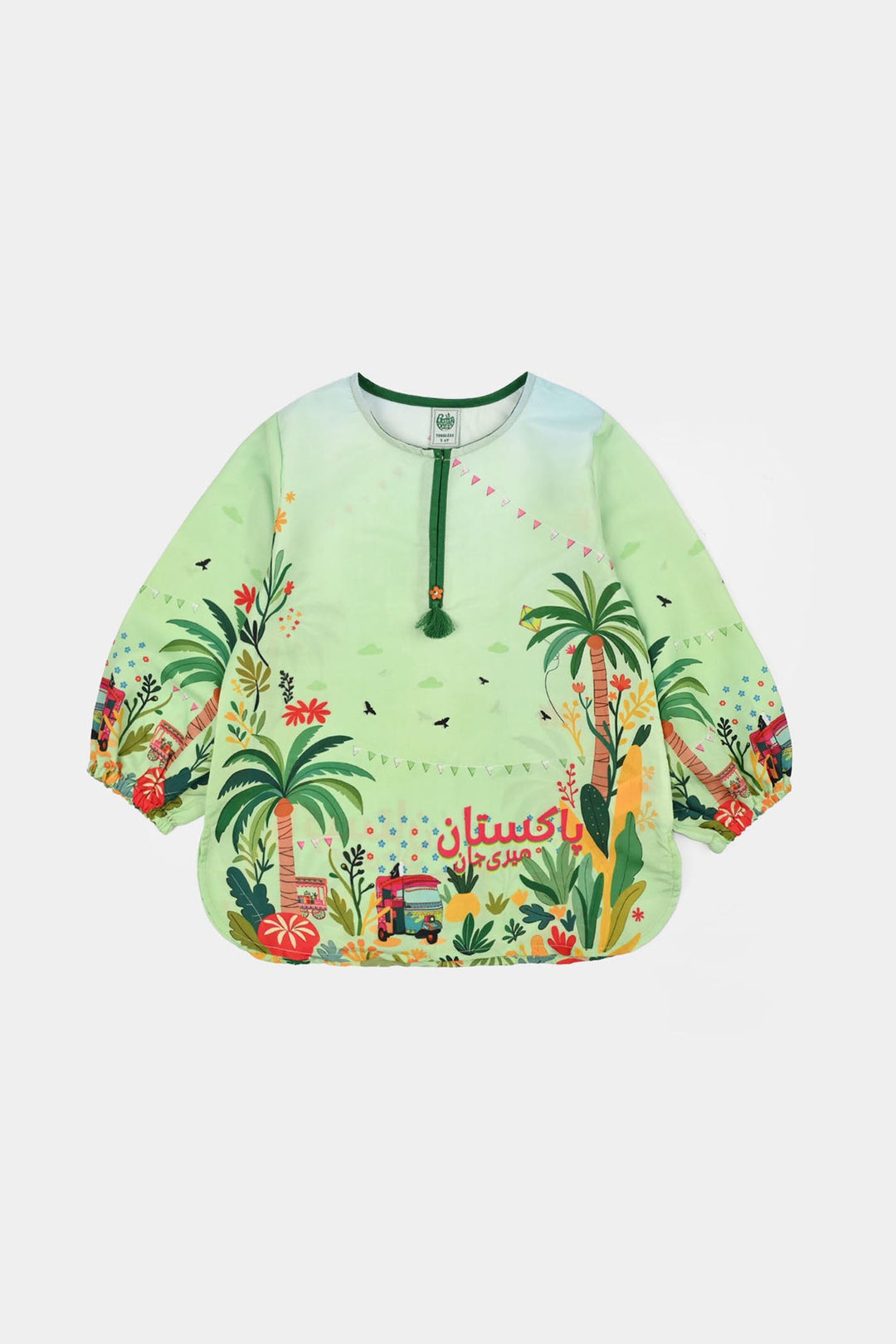 Girls Auto Rickshaw Top – Light Green