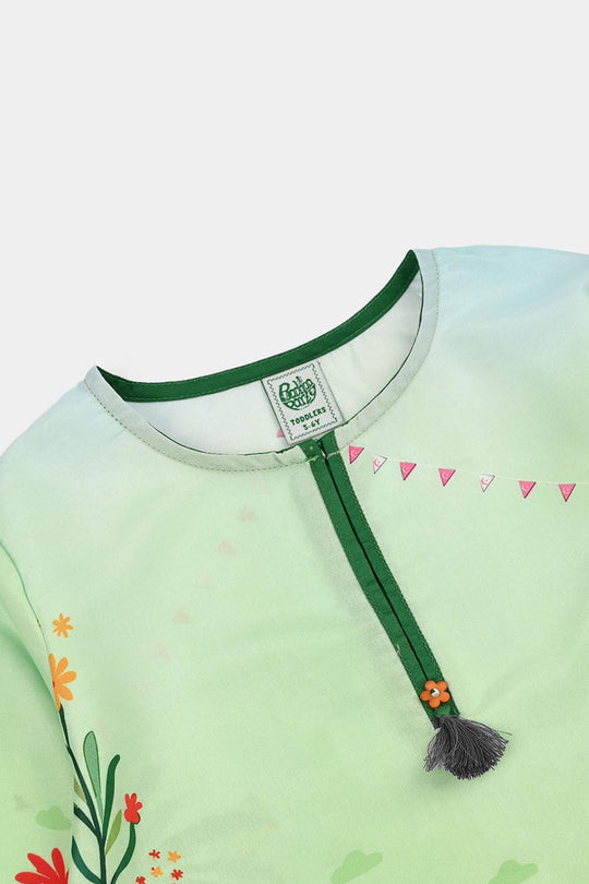 Girls Auto Rickshaw Top – Light Green