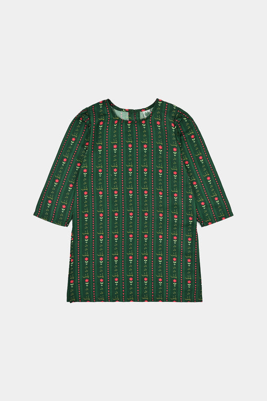 Girls Polyester Dil Dil Pakistan 3-Piece Suit – Light Green