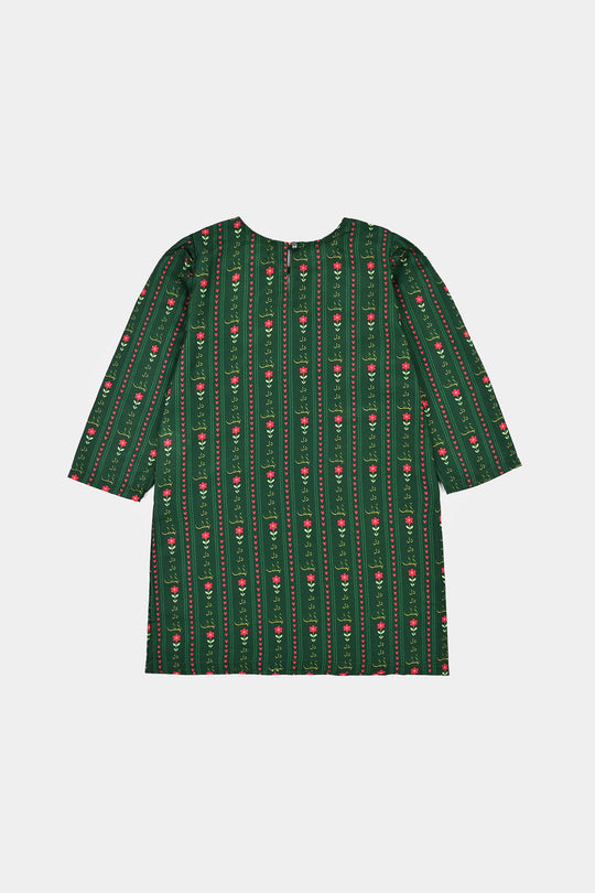 Girls Polyester Dil Dil Pakistan 3-Piece Suit – Light Green