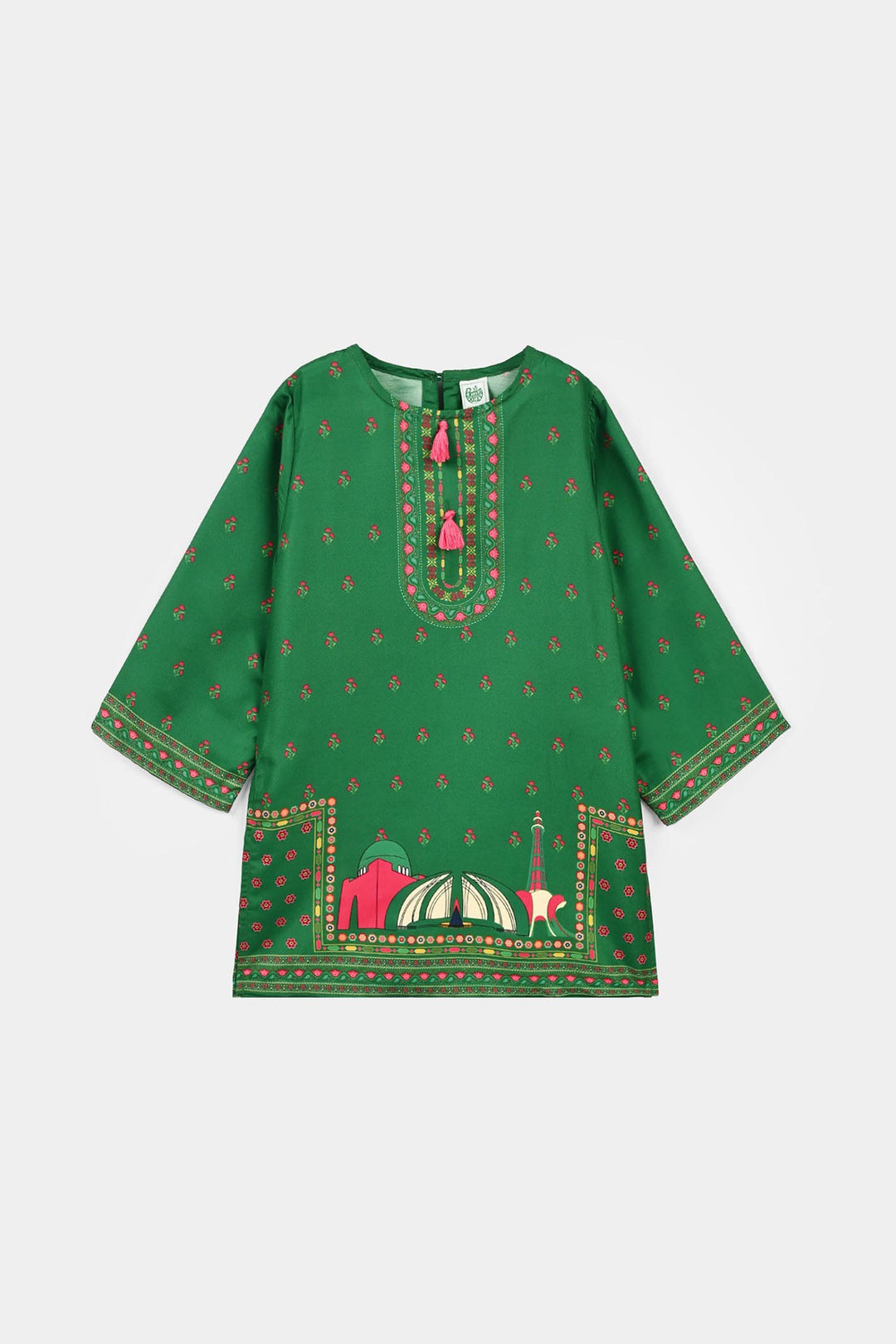 Girls Polyester Ind Kurti Azm-E-Pakistan-Green