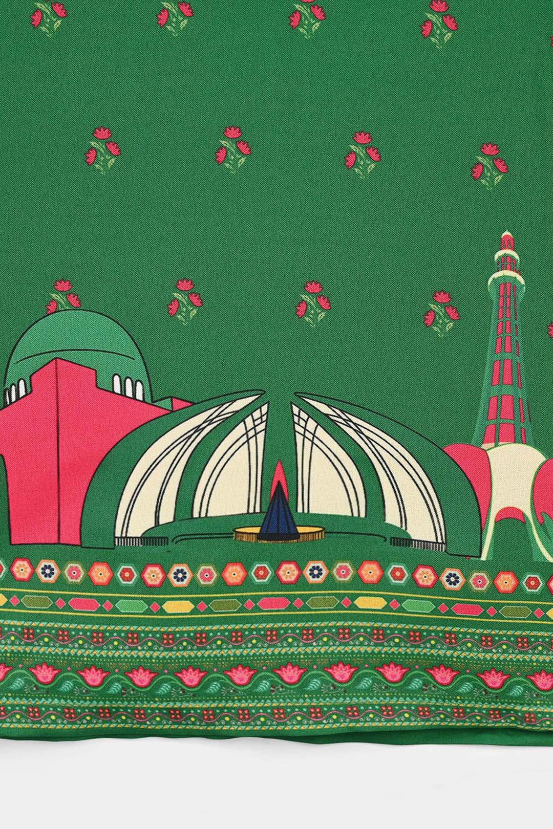 Girls Polyester Ind Kurti Azm-E-Pakistan-Green