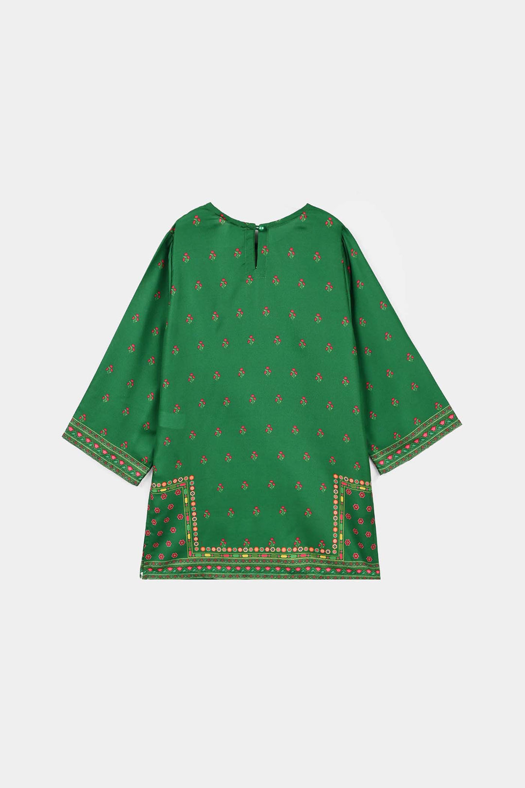 Girls Polyester Ind Kurti Azm-E-Pakistan-Green