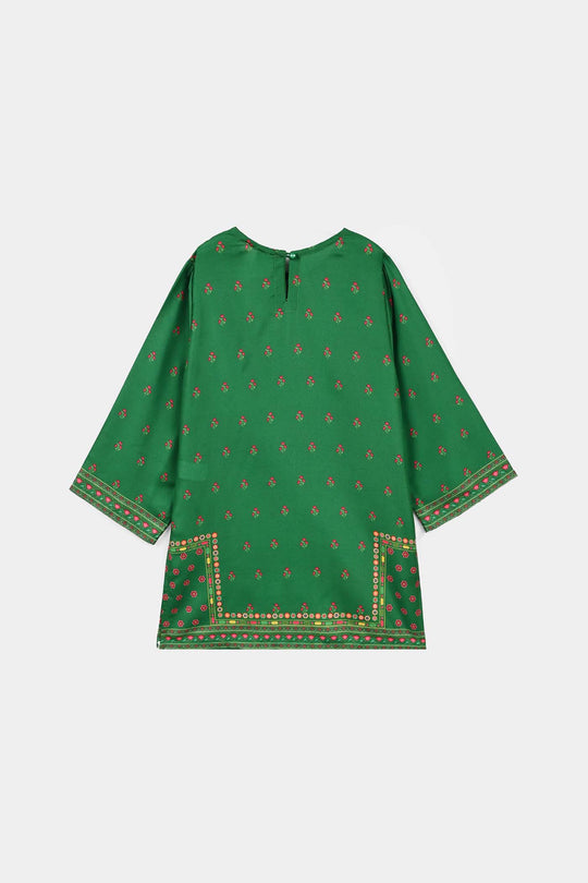 Girls Polyester Ind Kurti Azm-E-Pakistan-Green