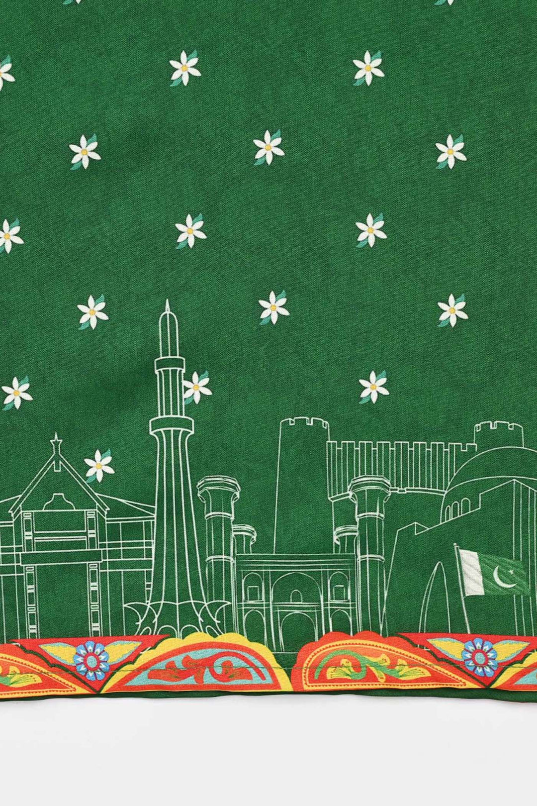 Girls Polyester Ind Kurti Tulip-Green