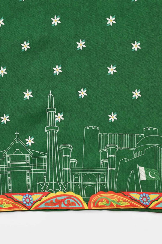 Girls Polyester Ind Kurti Tulip-Green