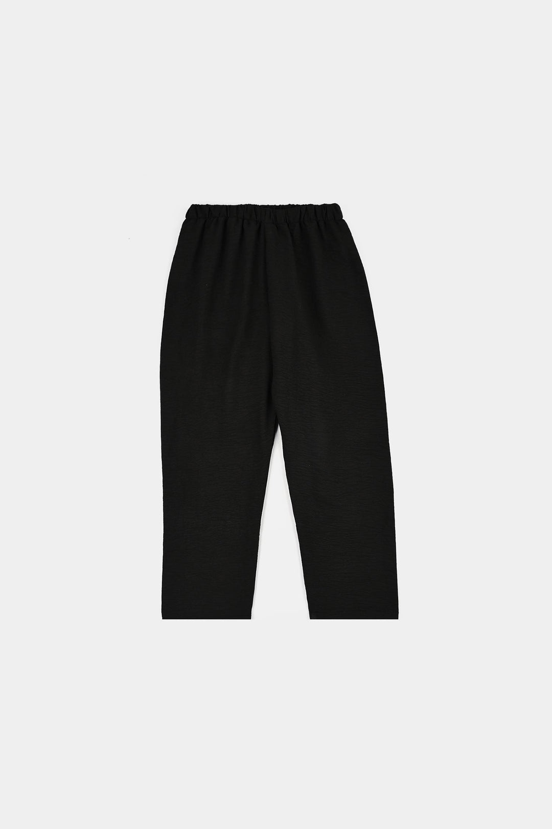 Girls Linen Viscose Nightwear-Wavy-BLACK