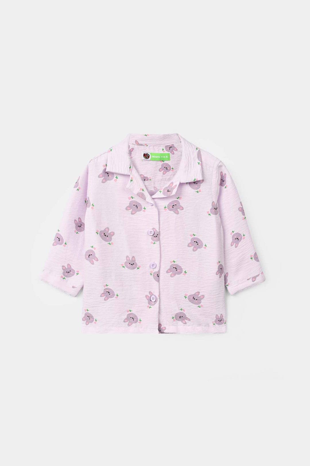 Infant Girls Linen Viscose Nightwear Bunny - Lilac