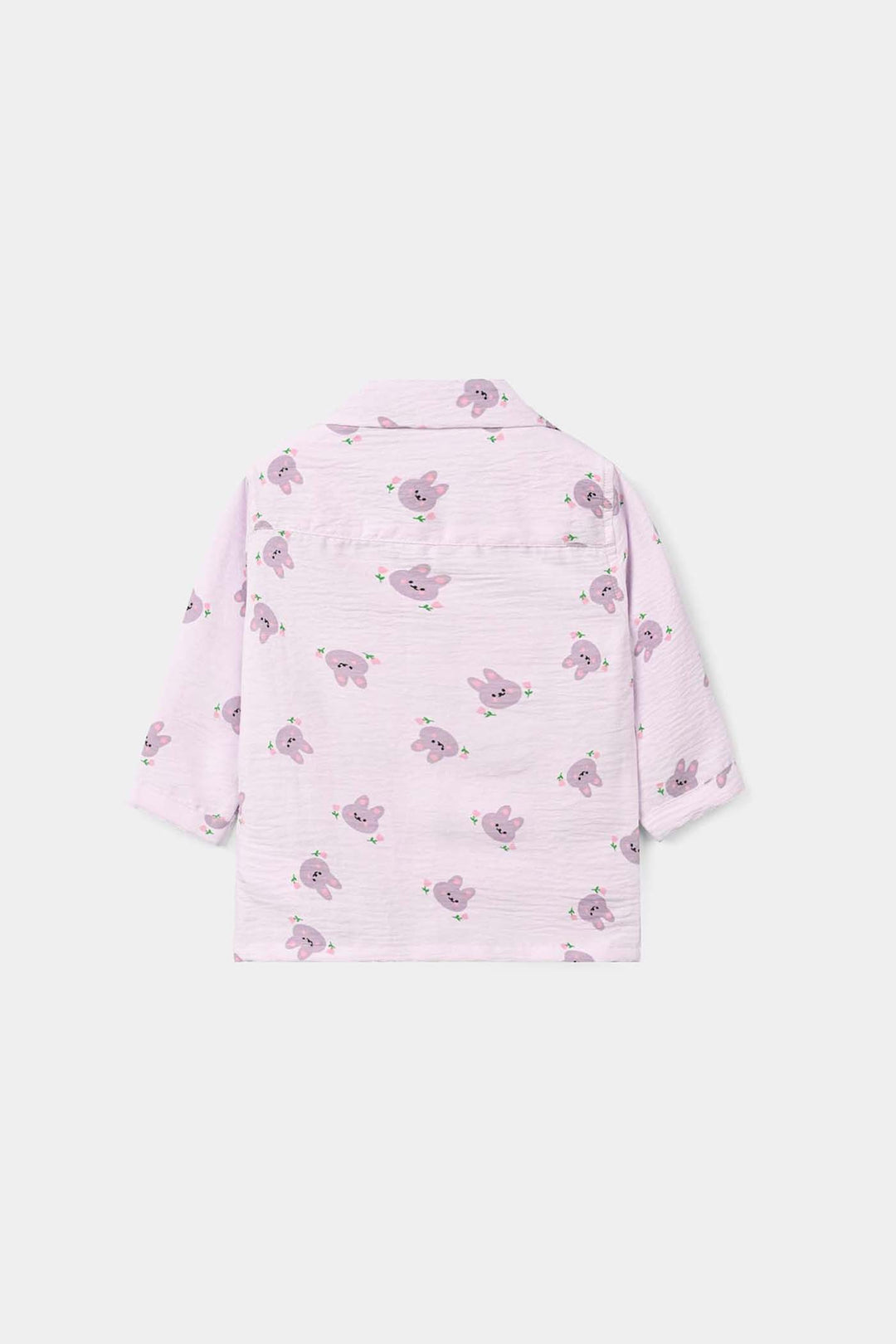 Infant Girls Linen Viscose Nightwear Bunny - Lilac
