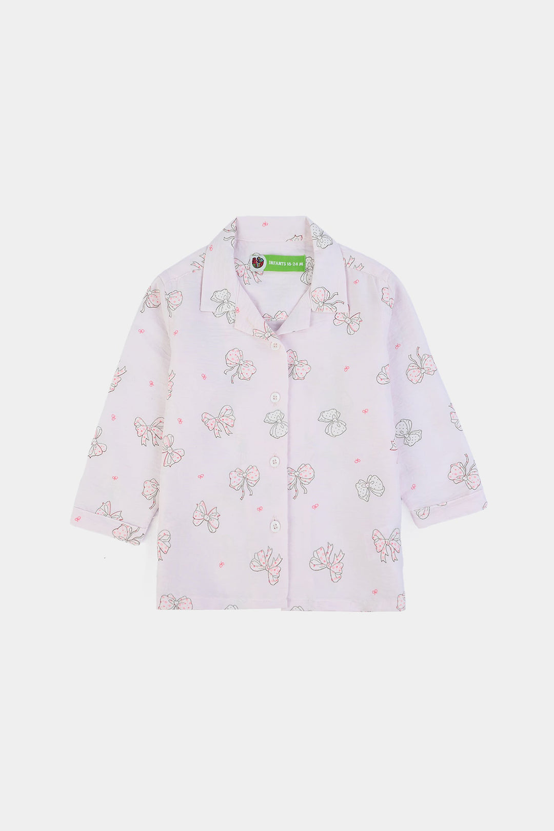 Infant Girls Linen Viscose Nightwear BOW