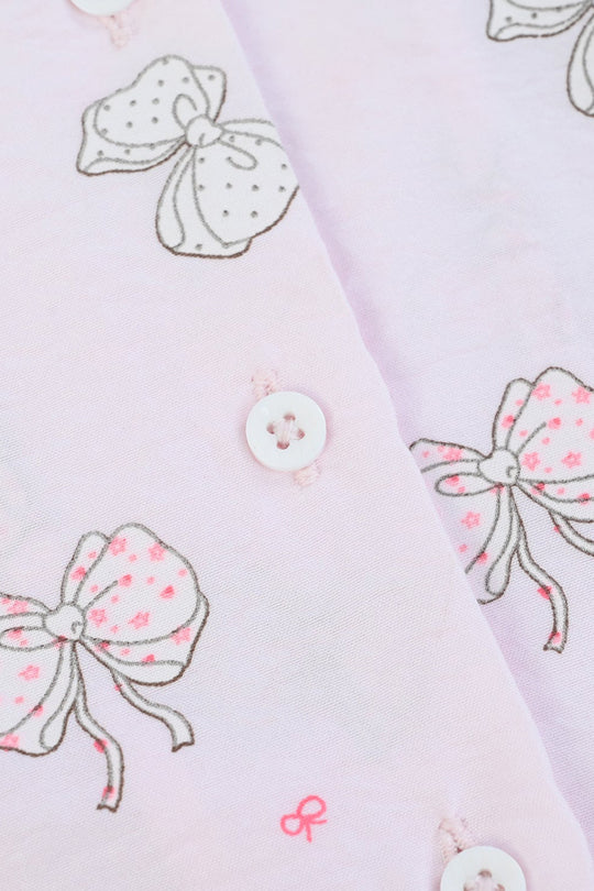 Infant Girls Linen Viscose Nightwear BOW
