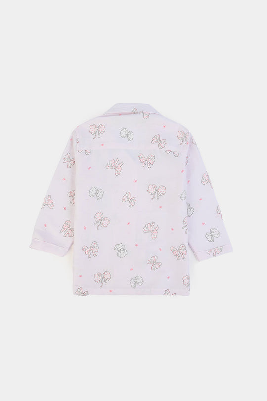 Infant Girls Linen Viscose Nightwear BOW