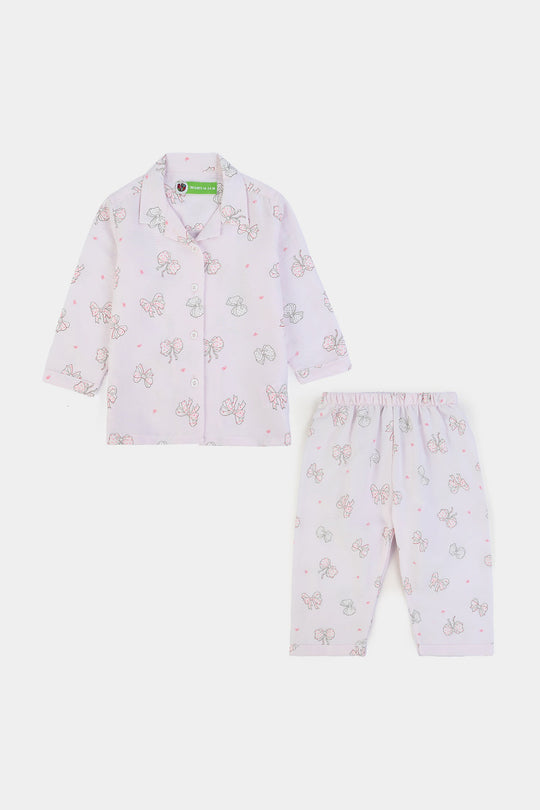 Infant Girls Linen Viscose Nightwear BOW