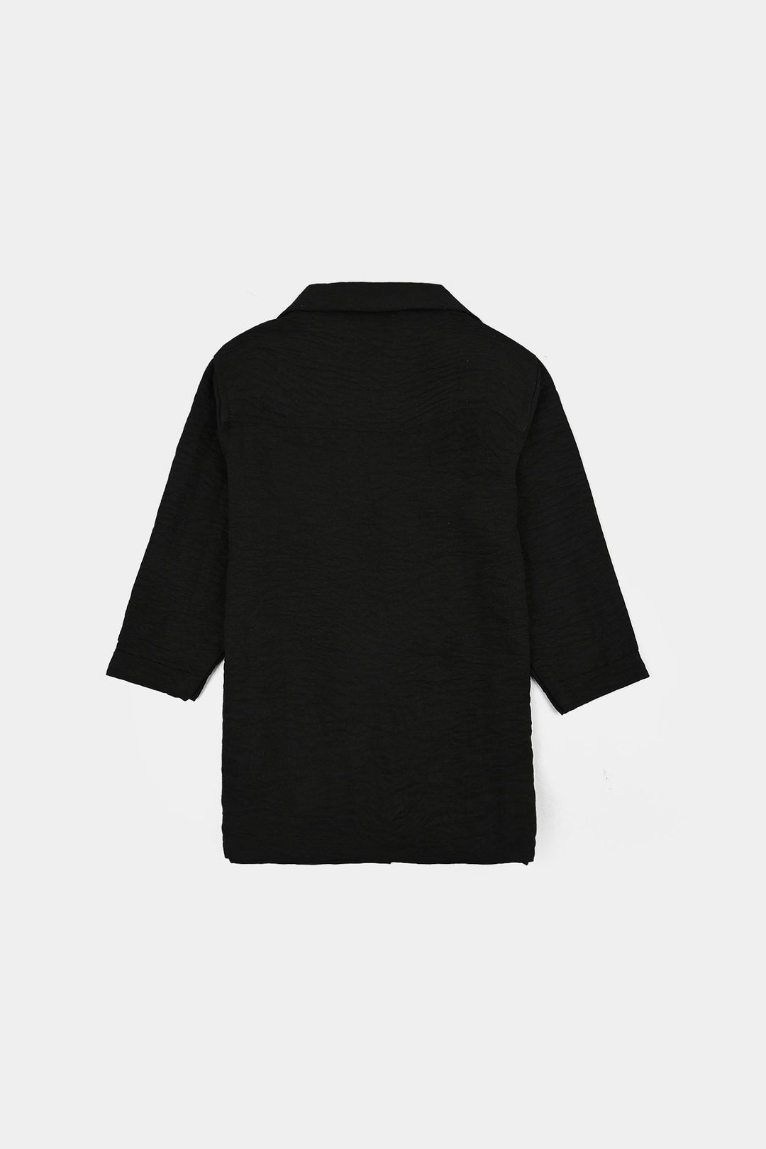 Infant Girls Linen Viscose Nightwear-Wavy-BLACK