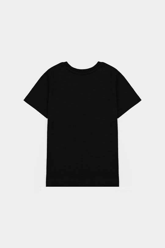 Boys Poly Cotton Jersey Night Suit Game-Jet Black
