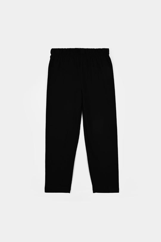 Boys Poly Cotton Jersey Night Suit Game-Jet Black