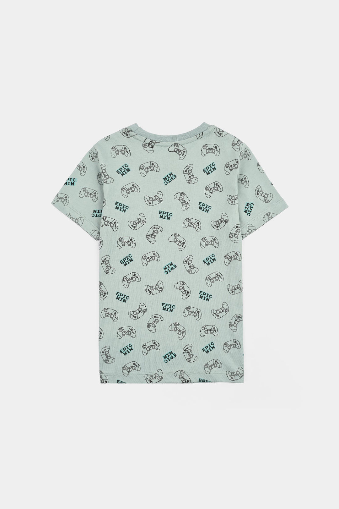 Boys Poly Cotton Jersey Night Suit EPIC WIN- Grey Mist