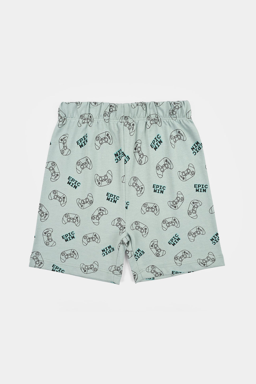 Boys Poly Cotton Jersey Night Suit EPIC WIN- Grey Mist