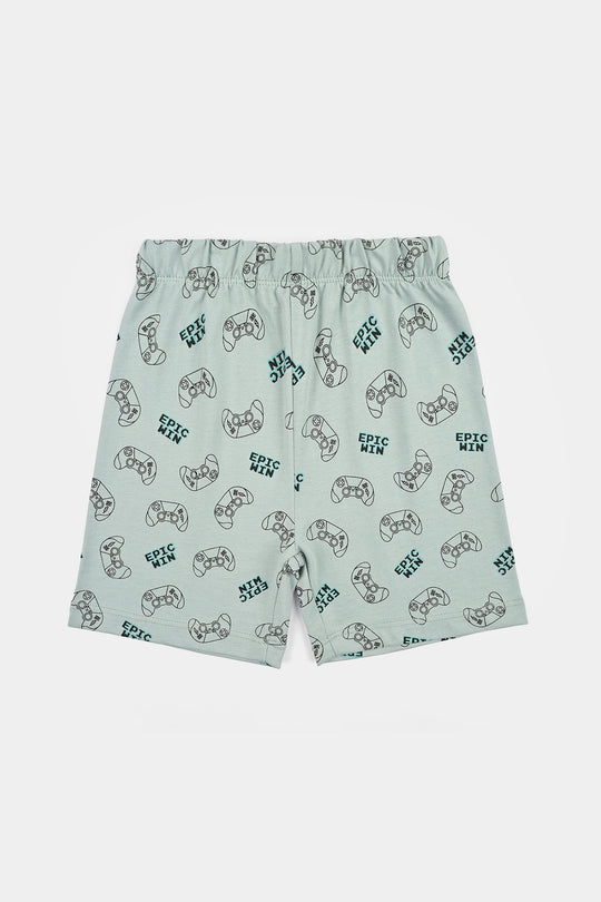 Boys Poly Cotton Jersey Night Suit EPIC WIN- Grey Mist