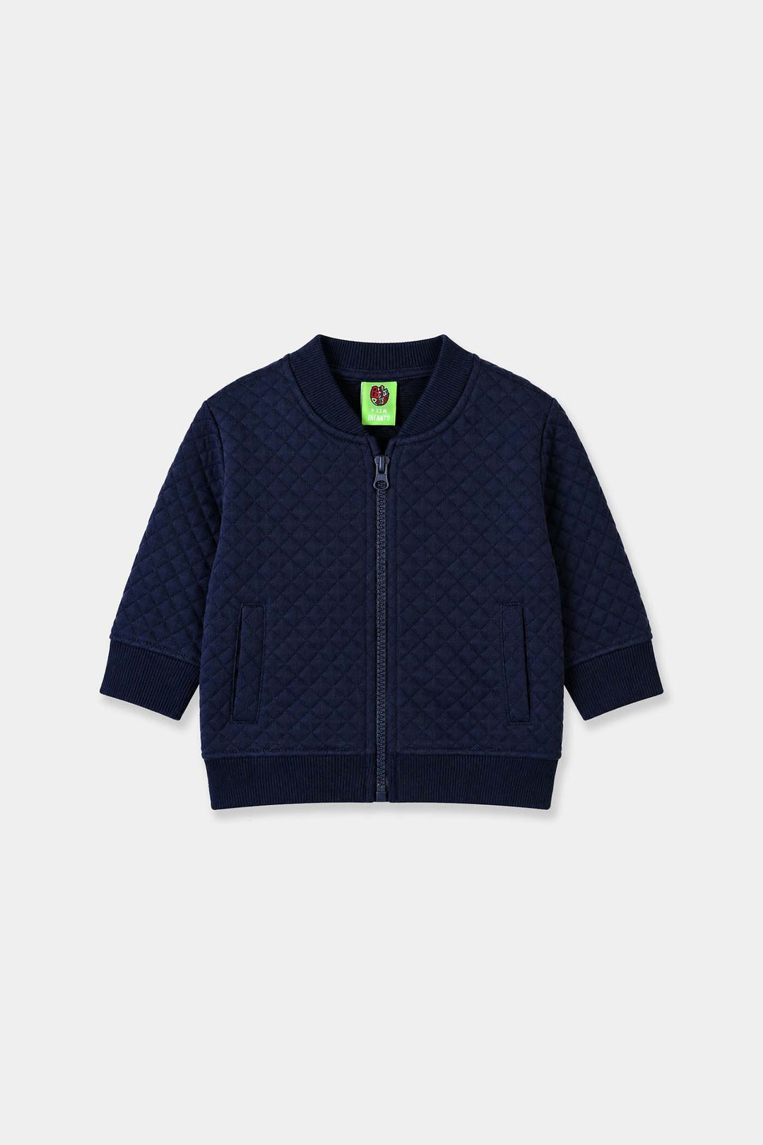Infant Boys Quilted Jacket Bomber-BLUE