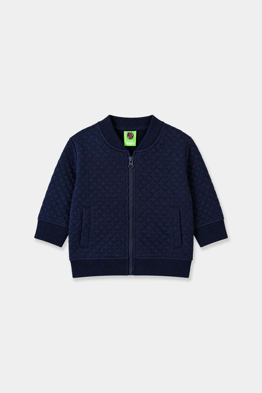 Infant Boys Quilted Jacket Bomber-BLUE