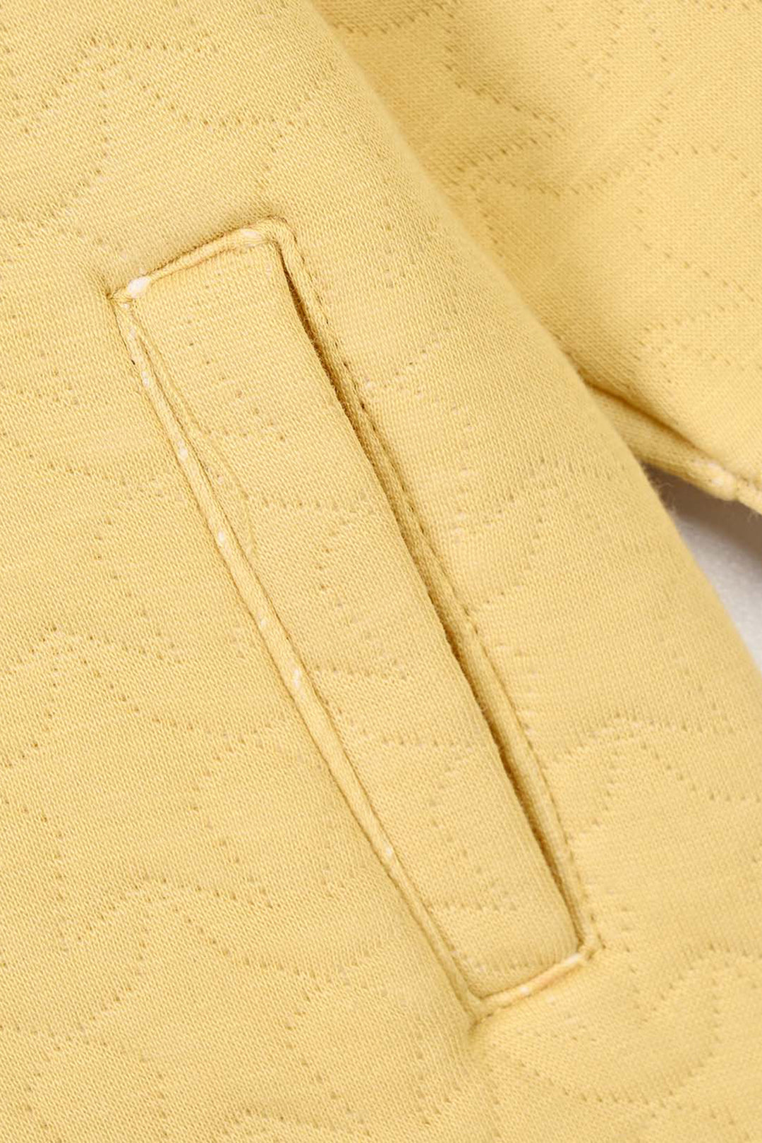 Infant Boys Quilted Jacket Yellow Mockneck-Yellow