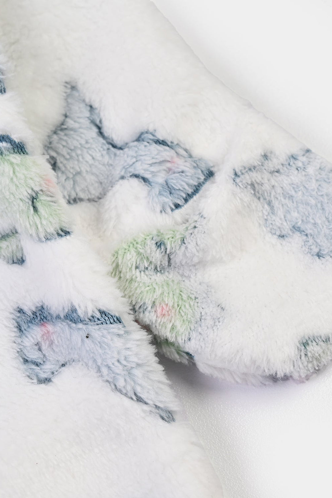 Infant Boys Sherpa Romper DINO-White