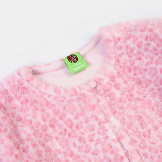Infant Girls Sherpa Jacket Pink