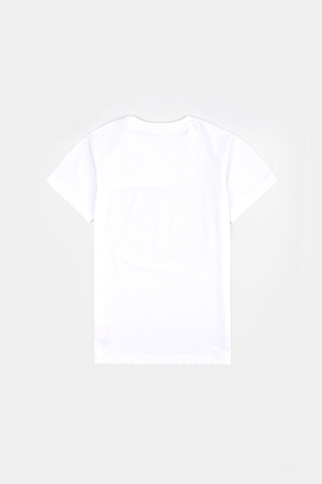 Boys White Sequins Flag T-Shirt – White