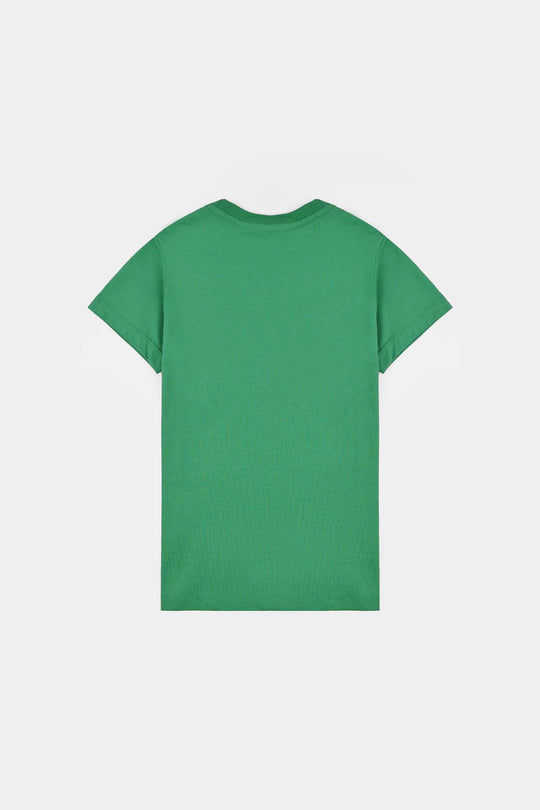 Boys Sequins Flag T-Shirt - Green