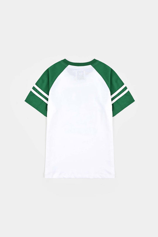 Boys Cotton Jersey T-Shirt Monuments-White