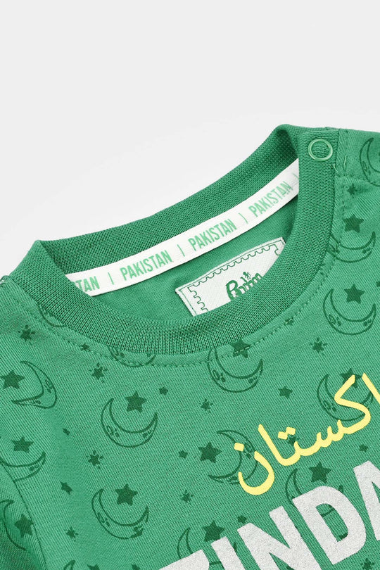 Infant Boys Cotton Jersey Suit Go Green