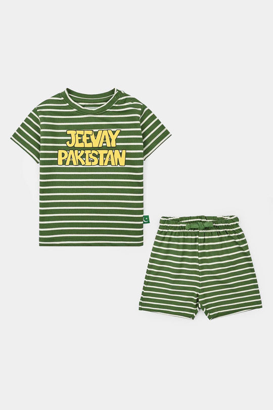 Infant Boys Jashn-e-Azadi Suit – Green