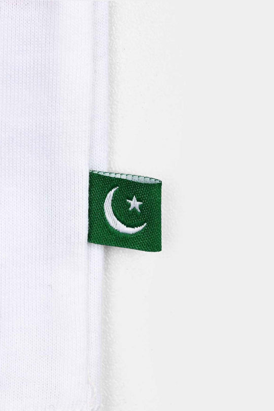 Infant Boys White Sequins Flag T-Shirt – White