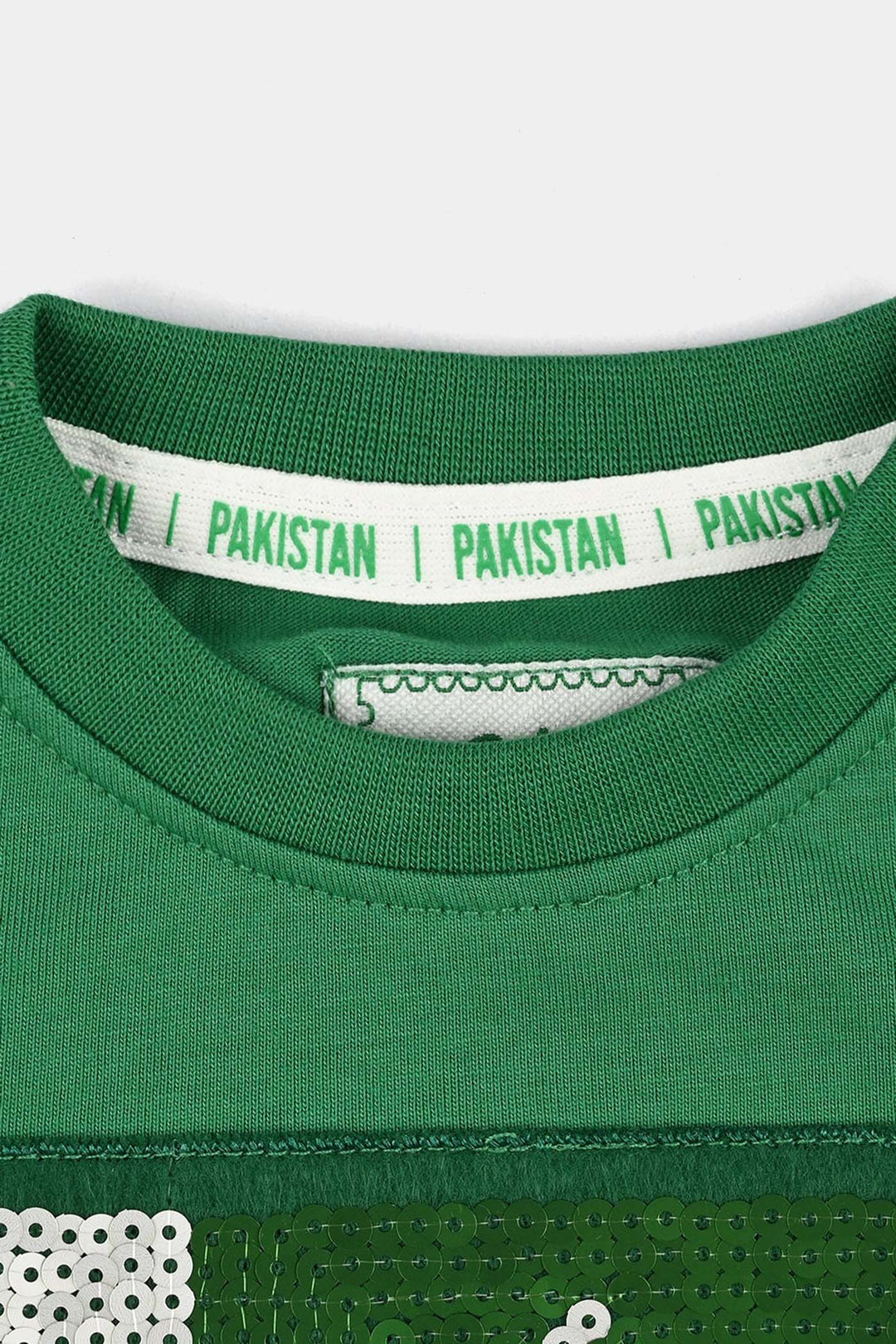 Infant Boys Sequins Flag T-Shirt – Green