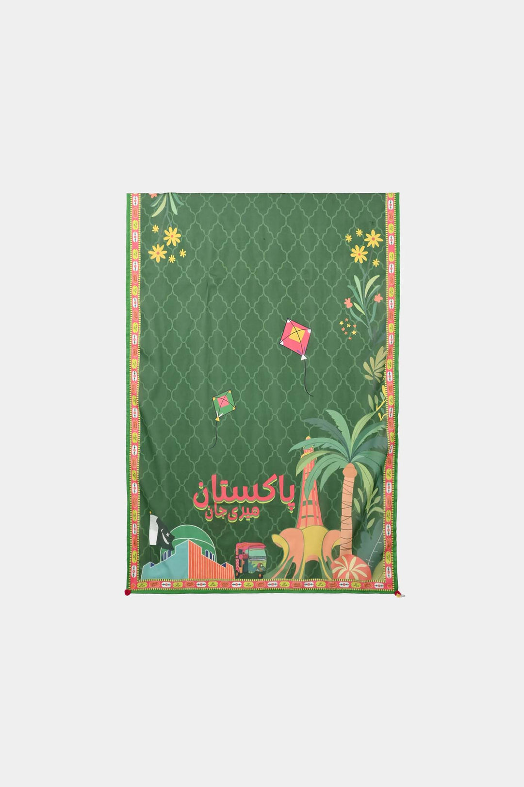 Girls Azadi Chiffon Dupatta – Green