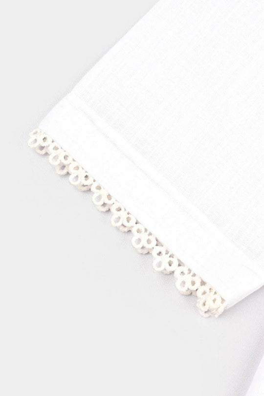 Infant Girls Cotton 2Pcs Basic-White