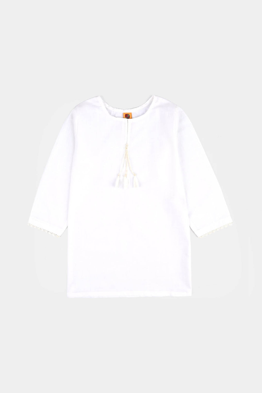 Girls Cotton 2Pcs Basic-White