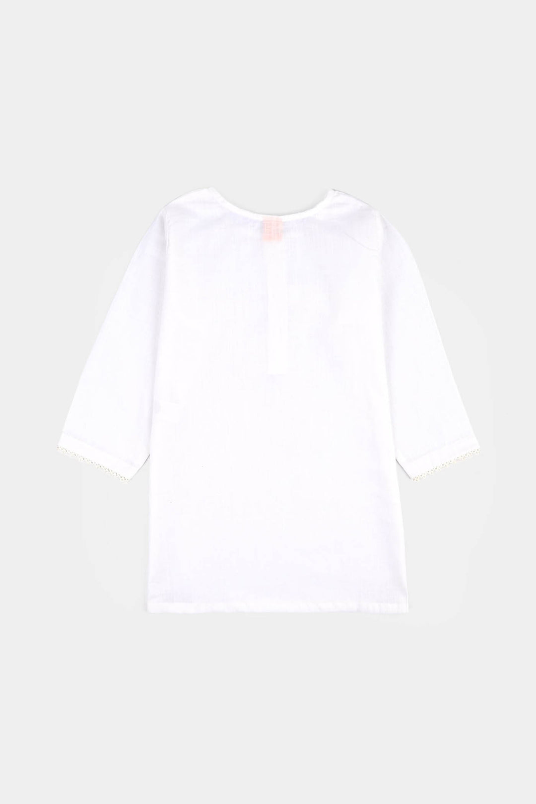 Girls Cotton 2Pcs Basic-White