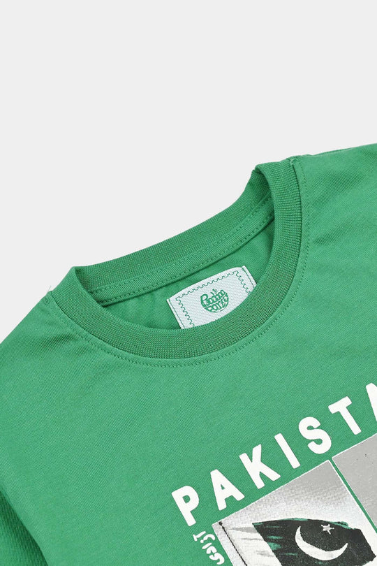 Boys Cotton Jersey T-Shirt Azaadi-Green