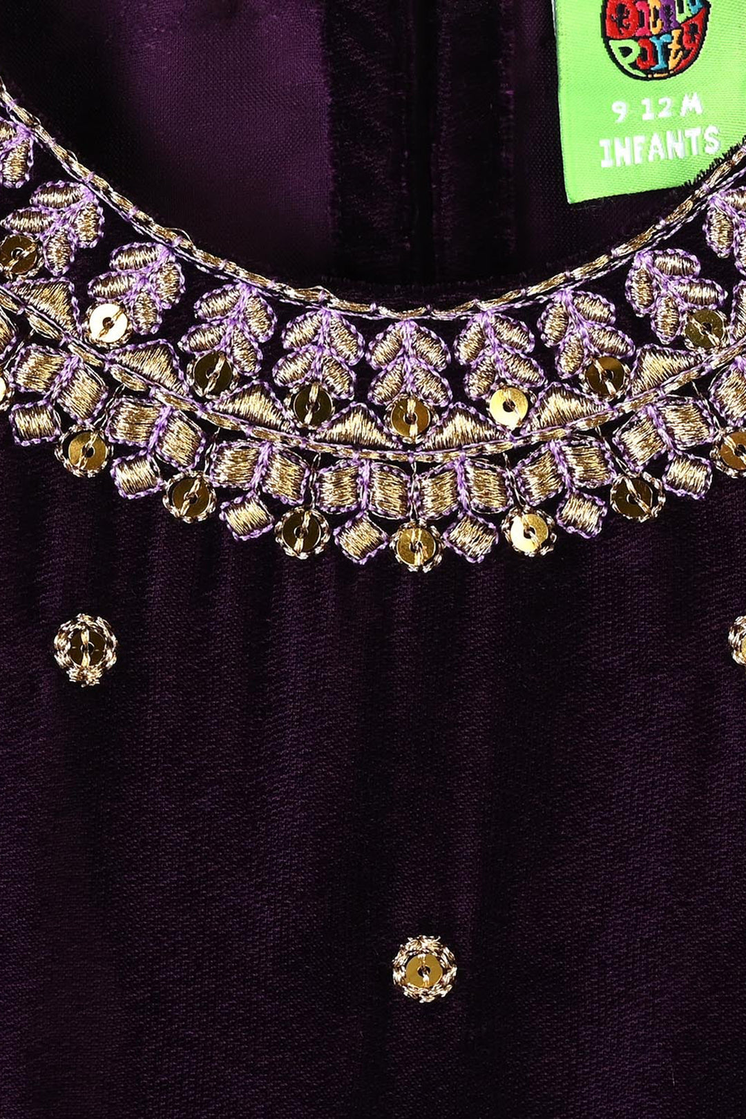 Infant Girls Velvet 2Pcs Noor-E-Bachpan