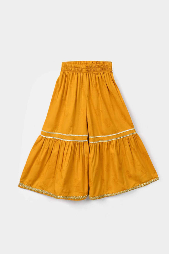 Infant Girls Jacquard 2 Pcs Little Garden - Mustard