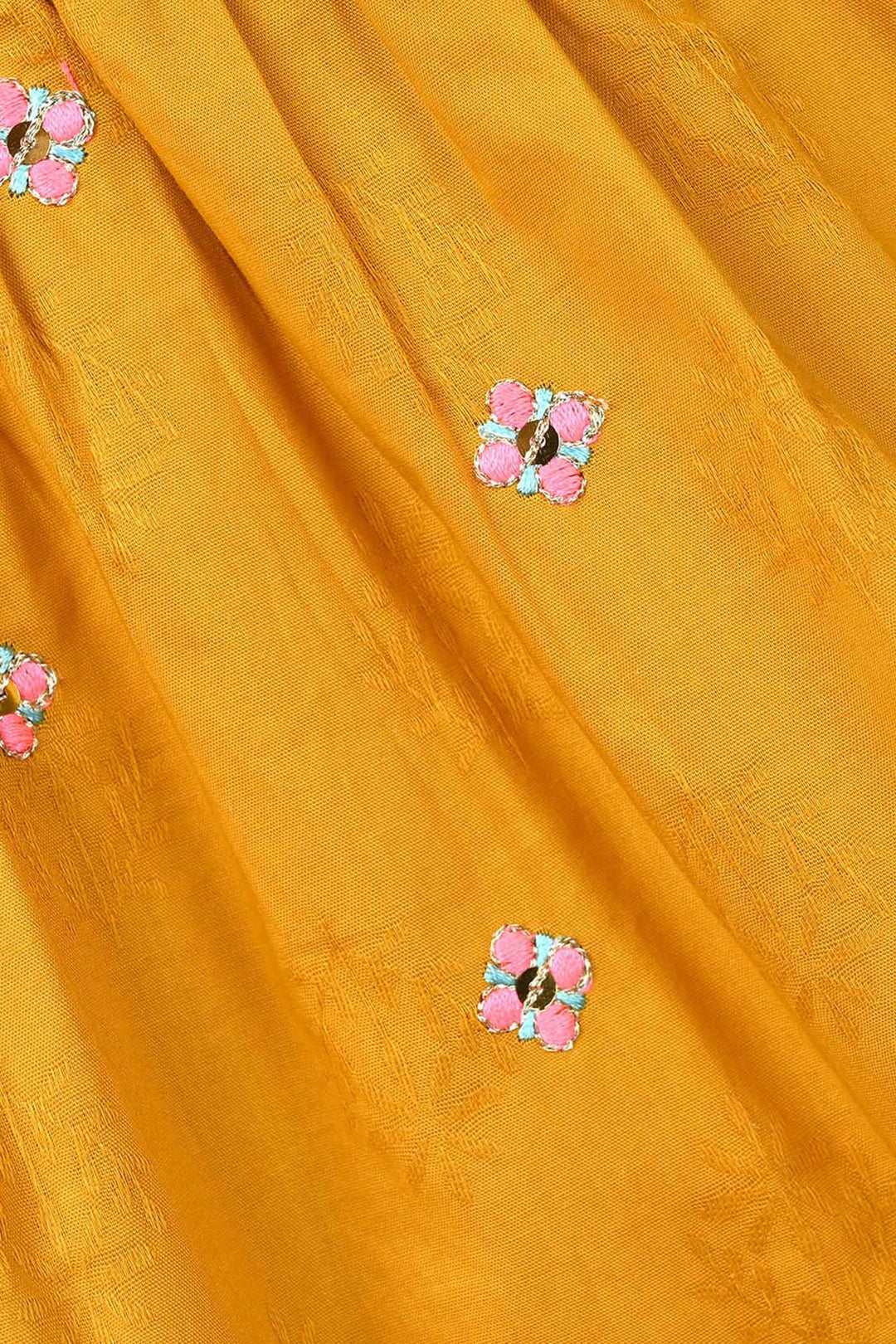 Infant Girls Jacquard 2 Pcs Little Garden - Mustard
