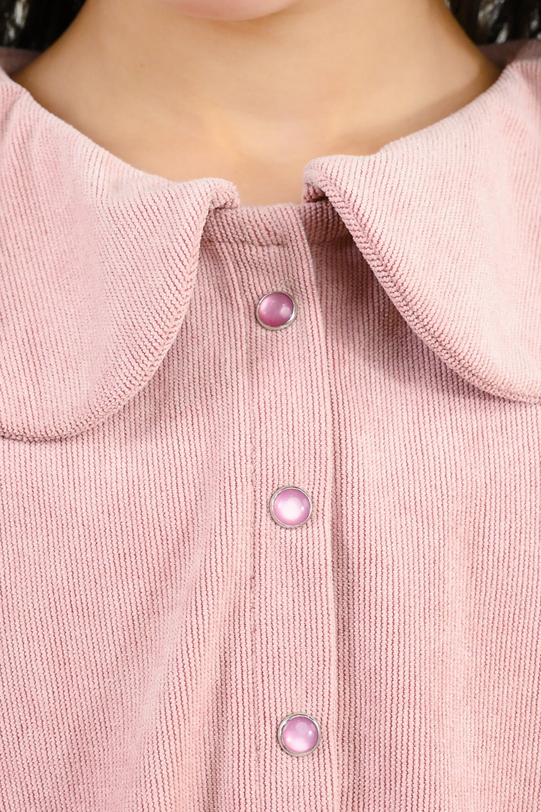 Girls Corduroy Casual Top Flamingo - Tea Pink