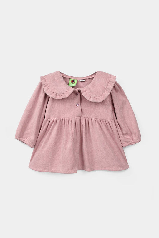 Infant Girls Corduroy Casual Top Bloom - Tea Pink